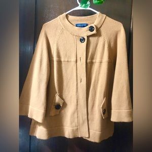 Jones New York | tan button cardigan | bell sleeves| large